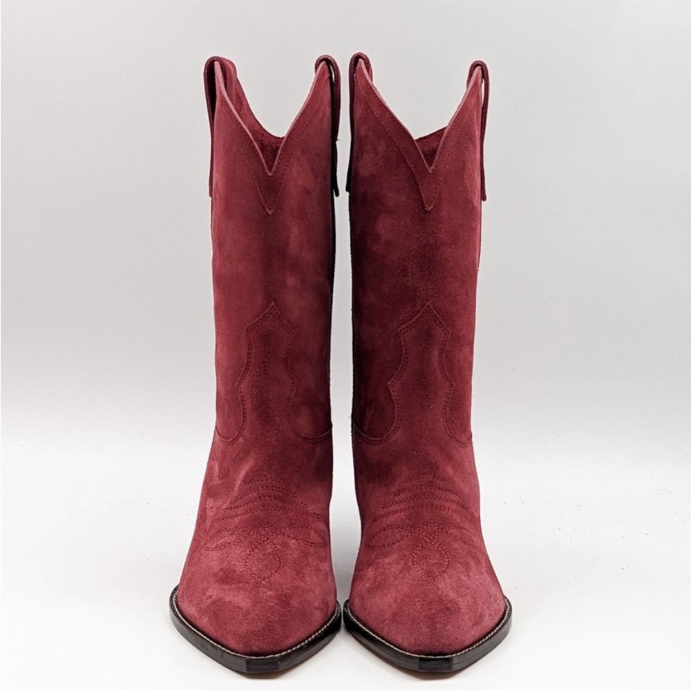 Isabel Marant Luliette Western Boot in Dark Red - Picture 2 of 7